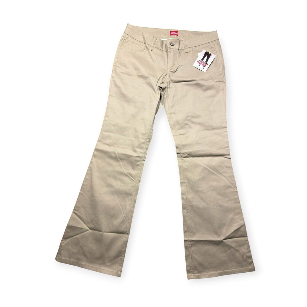 Dickies Slim Boot Leg Pants Size 15 Khaki 5 PKT Juniors Size Summer BNWT
